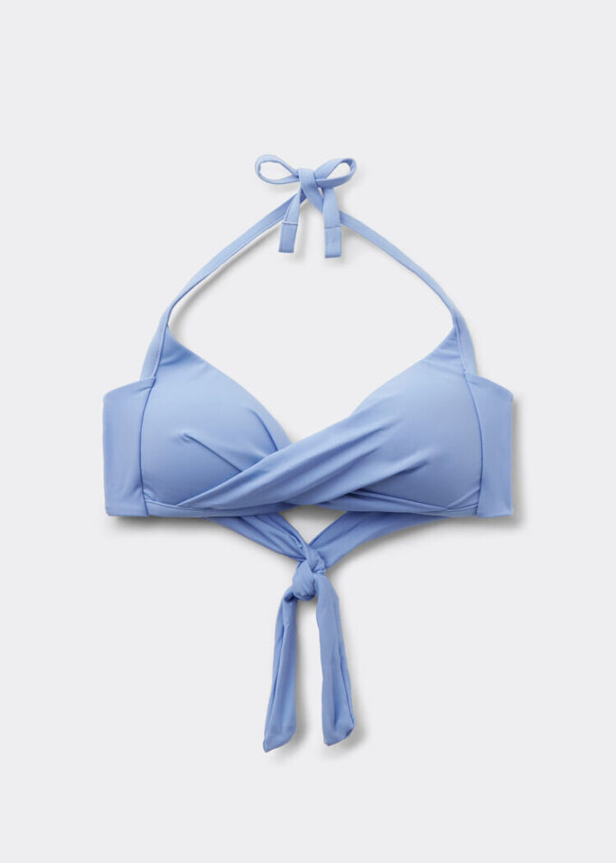 Dolgulu Üçgen Bikini Üstü Premium Fit