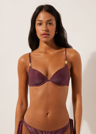 Dolgulu Push-Up Bikini Üstü Golden Glow