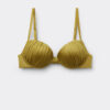 Dolgulu Push-Up Bikini Üstü Parlak Saten