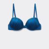 Dolgulu Push-Up Bikini Üstü Parlak Saten