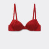 Dolgulu Push-Up Bikini Üstü Parlak Saten