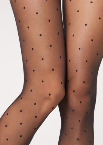 Şeffaf Polka Dot Tayt