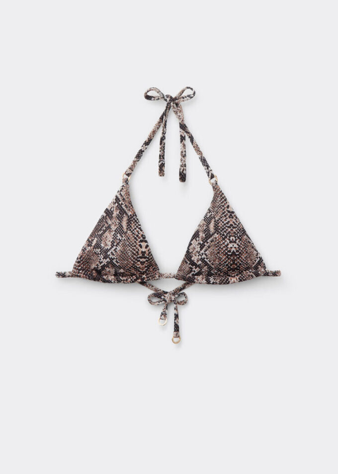 Üçgen Bikini Üstü Classic Snake