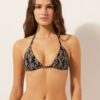 Üçgen Bikini Üstü Golden Ethnic