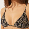 Üçgen Bikini Üstü Golden Ethnic