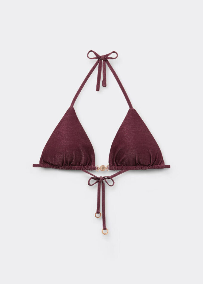 Üçgen Bikini Üstü Golden Glow