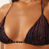 Üçgen Bikini Üstü Koyu Hayvan Desenli