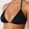 Üçgen Bikini Üstü Parlak Saten