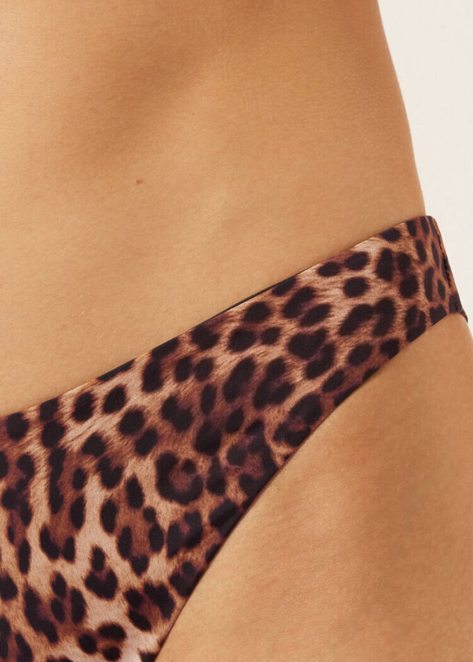 Kahverengi Animalier Brezilya Kesim Mayo Altı