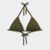 Çıkarılabilir Dolgulu Üçgen Bikini Üstü Kırışık Dalgalı