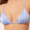 Çıkarılabilir dolgulu üçgen bikini üstü Parlak saten