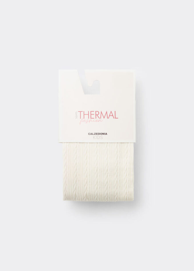 Kız Çocukları için Kablo Örgü Thermal Tayt