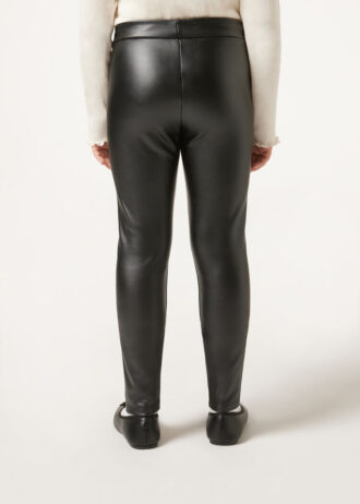 Kız Çocukları İçin Leather Effect Termal Tayt