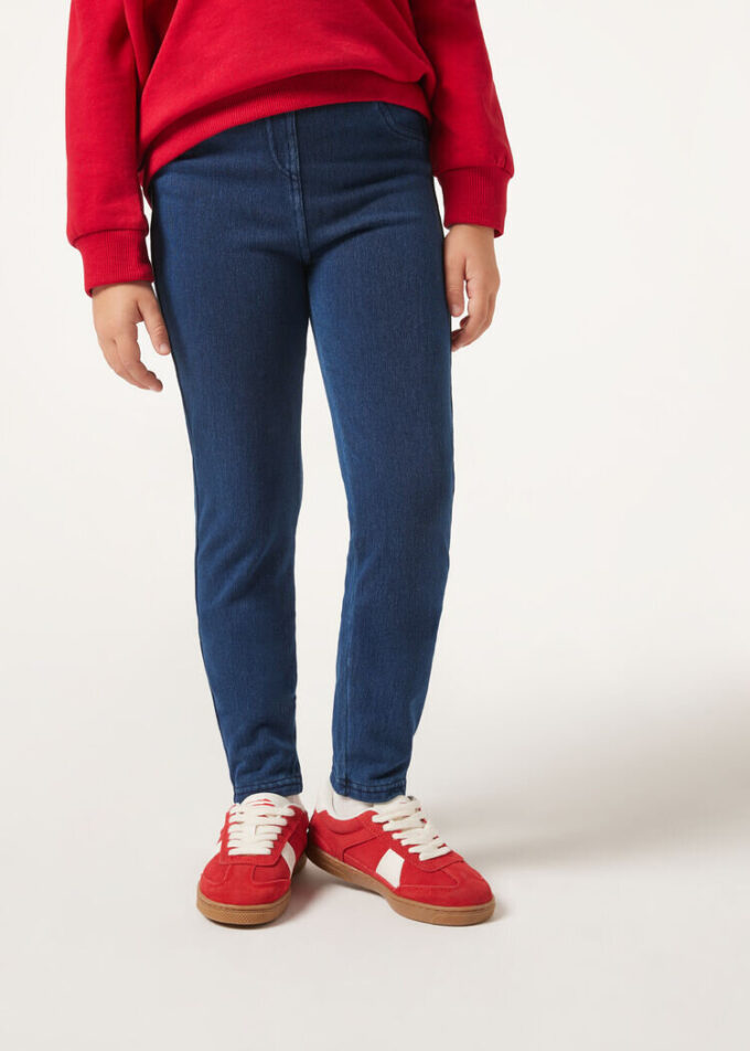 Kız Çocukları İçin Thermal Denim Tayt