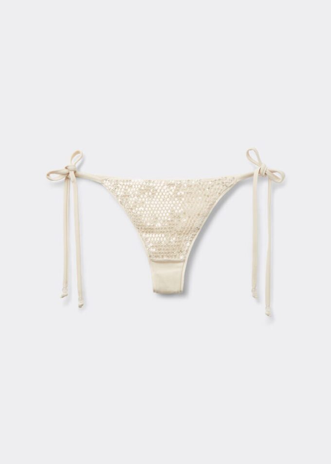 Pailletli file Brezilya Kesim bikini alt