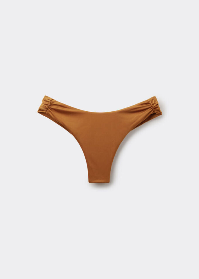 Parıltılı Saten Brezilya Kesim Bikini Altları