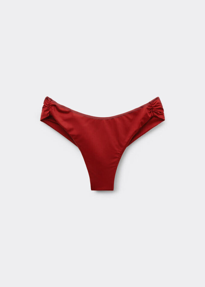 Parıltılı Saten Brezilya Kesim Bikini Altları