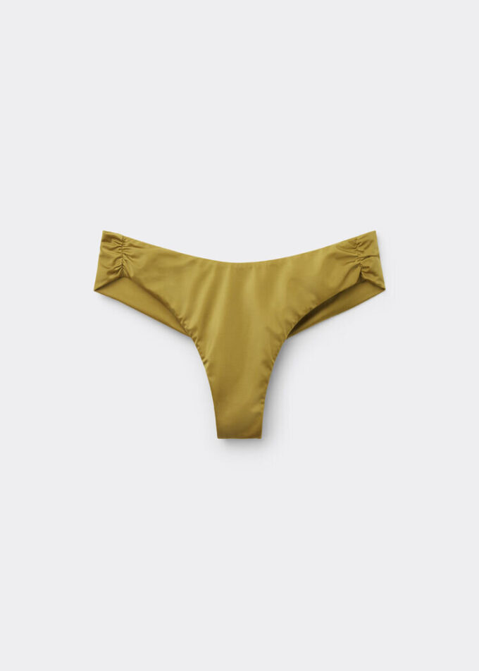 Parıltılı Saten Brezilya Kesim Bikini Altları