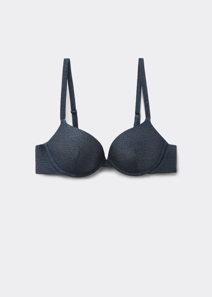 Push-up Bikini Üstü Parlak Piton
