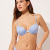 Push-up Bikini Üstleri Parlak Saten