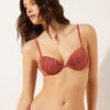 Push-up Bikini Üstleri Parlak Saten