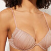 Push-up Bikini Üstleri Parlak Saten