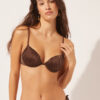 Push-up Bikini Üstleri Parlak Saten