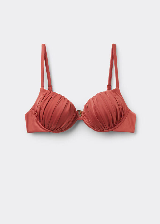Push-up Bikini Üstleri Parlak Saten