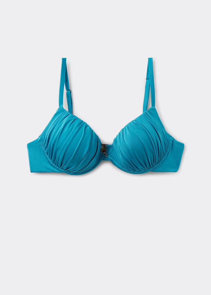 Push-up Bikini Üstleri Parlak Saten
