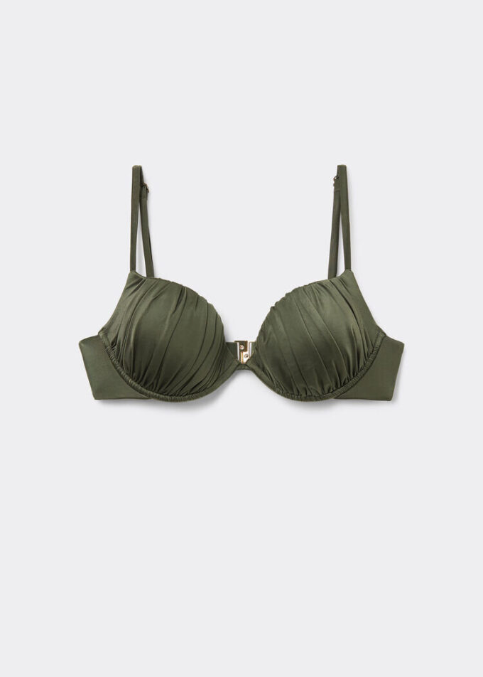 Push-up Bikini Üstleri Parlak Saten