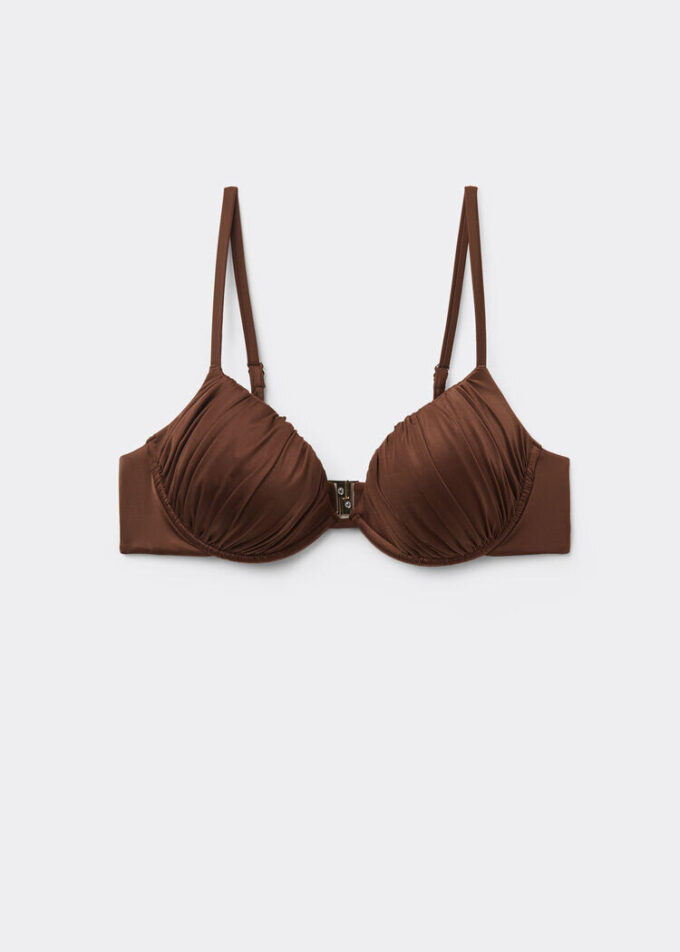 Push-up Bikini Üstleri Parlak Saten
