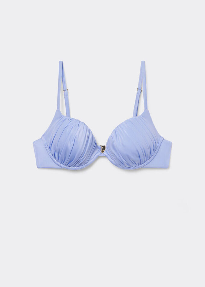 Push-up Bikini Üstleri Parlak Saten