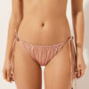 Saten Brezilya Kesimli İpli Bikini Altları