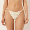Saten Brezilya Kesimli İpli Bikini Altları