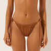 Saten Brezilya Kesimli İpli Bikini Altları