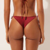 Saten Brezilya Kesimli İpli Bikini Altları
