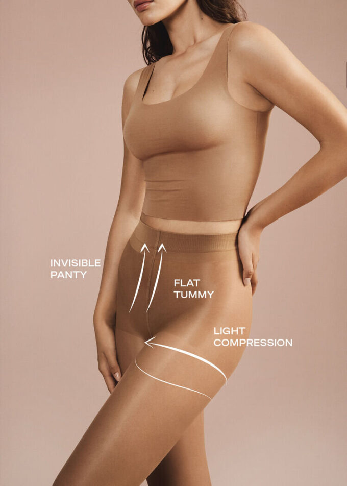 Sheer Control Top Sculpt 30 Denye Tayt