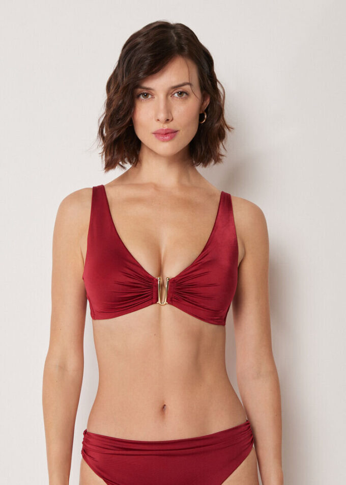 Tankini Üstü Parlak Saten