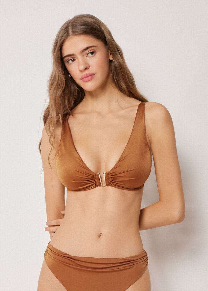 Tankini Üstü Parlak Saten
