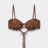 Vahşi Hayvan Desenli Balkonet Bikini Üstü