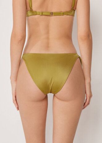 Yandan Bağlamalı Bikini Slip Parlak Saten