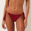 Yandan Bağlamalı Bikini Slip Parlak Saten