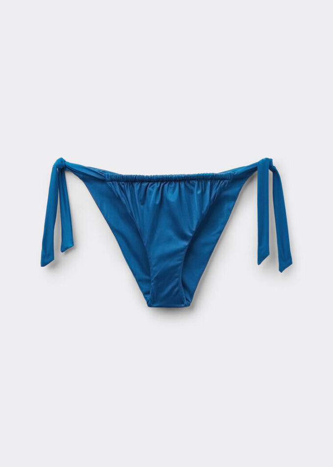 Yandan Bağlamalı Bikini Slip Parlak Saten