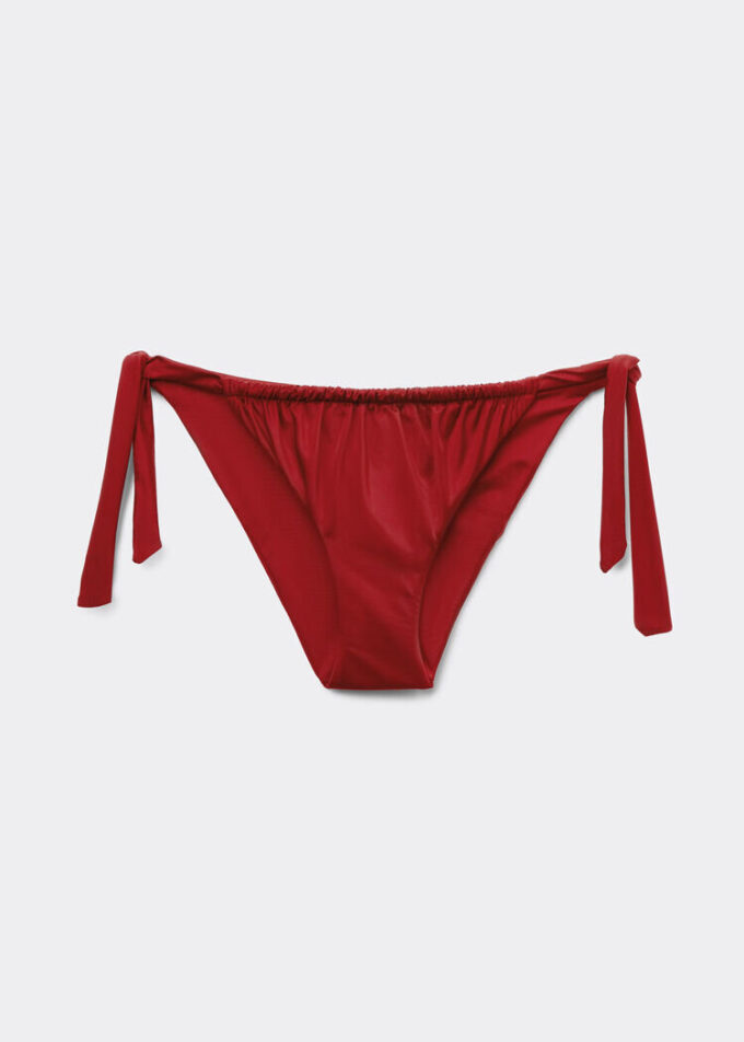 Yandan Bağlamalı Bikini Slip Parlak Saten