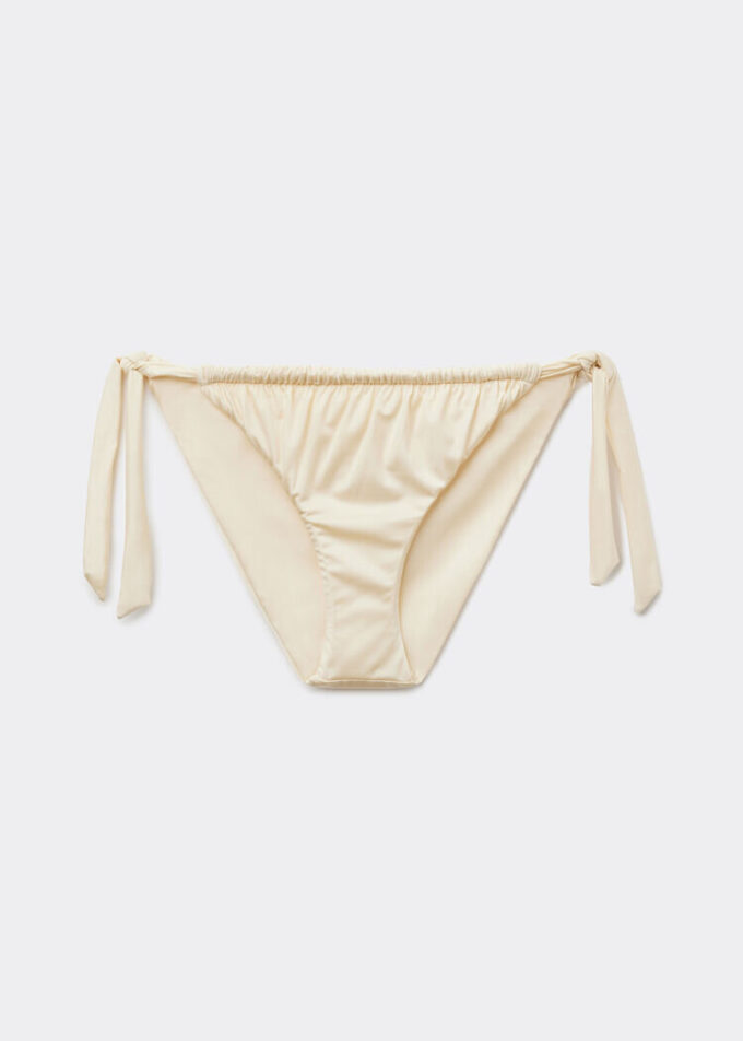 Yandan Bağlamalı Bikini Slip Parlak Saten